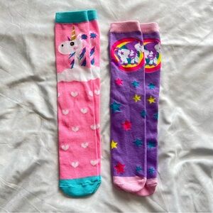 Girls Unicorn KneeHigh Socks